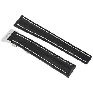 Black Calfskin 16MM Leather Strap 252XA14D.1