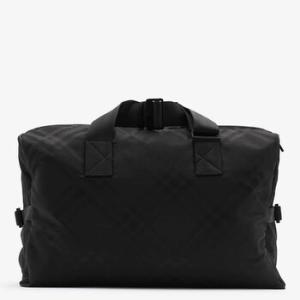 Black Check Jacquard Weekend Bag