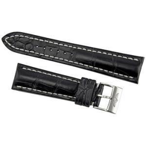 Black Crocodile Leather 24 mm Strap 760P