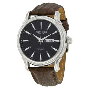 Black Dial Brown Leather  Watch AK726BR