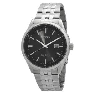 Black Dial EcoDrive Stainless Steel Watch BM756059E