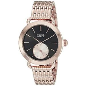 Black Dial Rose Gold Tone Watch BUR153RG