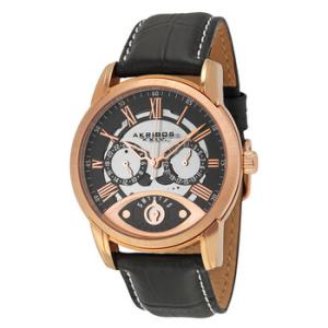 Black Dial Rose Goldtone Watch AK725RG