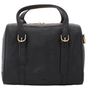 Black Leather Carlie Satchel