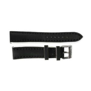 Black Leather Strap with Stainless Steel Tang Buckle 2220mm
