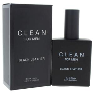 Black Leather by Clean for Men  3.4 oz EDT Spray