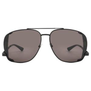 Black Pilot Sunglasses SL 653 LEON LEATHER SPOILER 002