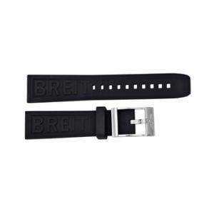 Black Rubber Watch Band Strap with a Stainless Steel Tang Buckle 2018mm