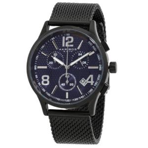 Blue Dial Blackplated Mesh Watch AK719BU
