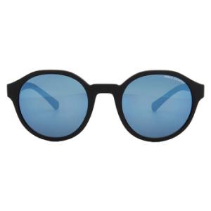 Blue Mirror Blue Round Sunglasses AX4114S 833555