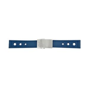 Blue Ocean Racer Rubber Watch Band Strap with a Stainless Steel Deplyoment Buckle 2420mm