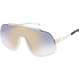 Blue Shaded Gold Mirror Shield Sunglasses FLAGLAB 16 0KY21V