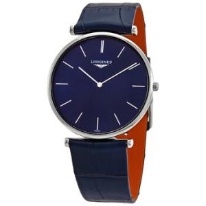 Blue Sunray Dial Blue Leather Watch L4.766.4.95.2