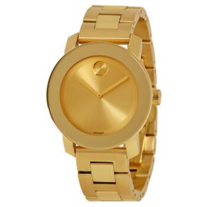 Bold Champagne Dial Yellow Gold Ionpated Watch