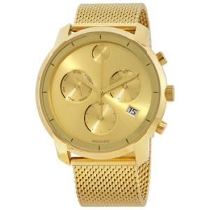 Bold Chronograph Gold Dial Watch