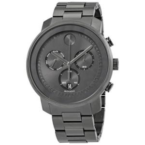 Bold Chronograph Gunmetal Dial Watch