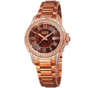 Brown Dial Rose Goldtone Watch BUR168RGBR