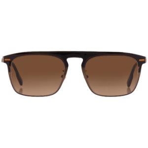 Brown Gradient Browline Sunglasses EZ0216H 48F