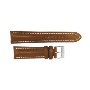 Brown Leather Stainless Steel Tang Buckle 1614mm