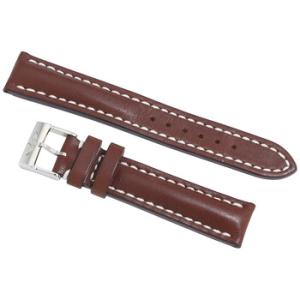 Brown Leather Strap Stainless Steel Tang Buckle 1816mm