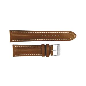 Brown Leather Strap Stainless Steel Tang Buckle 2118mm