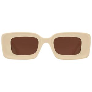 Brown Rectangular Sunglasses LW40101I 25E