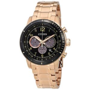 Brycen EcoDrive Chronograph Black Dial Watch CA435955E