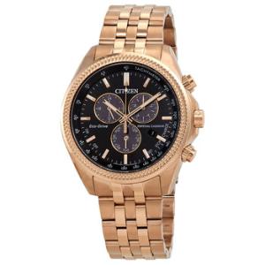 Brycen Perpetual Chronograph EcoDrive Black Dial Watch BL556358E