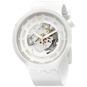 CWhite Quartz Skeleton Dial Watch SB03W100