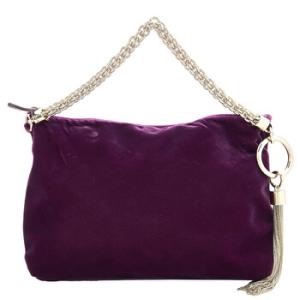 Callie Shimmer Suede Clutch Bag