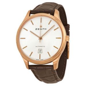 Captain Port Royal Silver Dial Brown Alligator Watch 182020300101C498