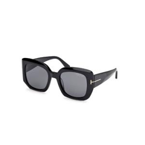 Carla Polarized Smoke Square Sunglasses FT1220 01D