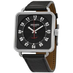 Carre H Automatic Black Guilloche Dial Watch 045777WW00