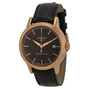 Carson Black Dial Rose Goldplated Watch T0854073606100