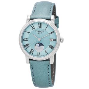 Carson Moon Phase Quartz Light Blue Dial Watch T122.223.16.353.00