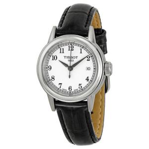 Carson White Dial Black Leather Watch T0852101601200