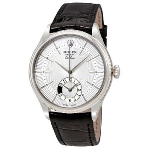 Cellini Dual Time Silver Dial 18K White Gold Watch 50529SSBKL
