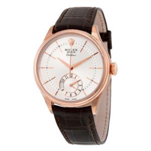 Cellini Dual Time Silver Dial 18kt Everose Gold Watch 50525SSBRL