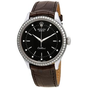 Cellini Time Black Diamond Dial Alligator Leather Watch 50709BKDL