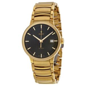 Centrix Automatic Black Dial Yellow GoldPlated Stainless Steel Watch R30279153
