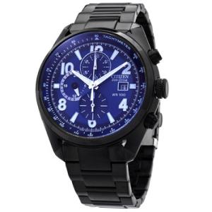 Chandler EcoDrive Chronograph Blue Dial Watch CA036554L