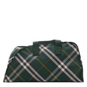 Check Pattern Large Shield Duffle Bag