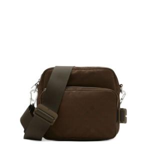 Checked Jacquard Zipped Shoulder Bag
