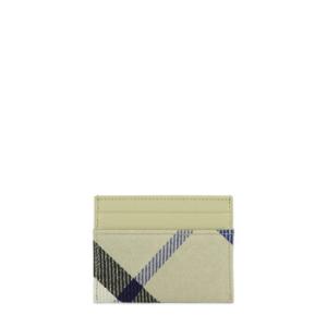 Checked Leather Cardholder