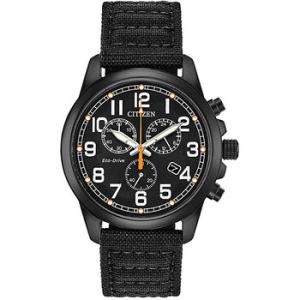 Chronograph Black Dial Black Nylon Watch AT020501E