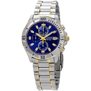 Chronograph Blue Dial Twotone Watch AN339459L