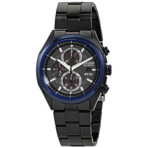 Chronograph EcoDrive Black Dial Watch CA043852E