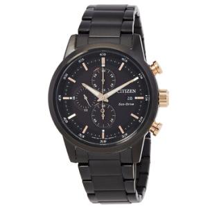 Chronograph EcoDrive Black Dial Watch CA074685E