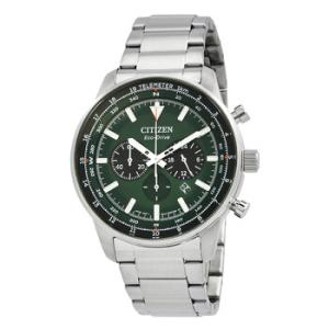 Chronograph EcoDrive Green Dial Watch CA450091X