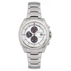 Chronograph EcoDrive White Dial Watch CA055052A